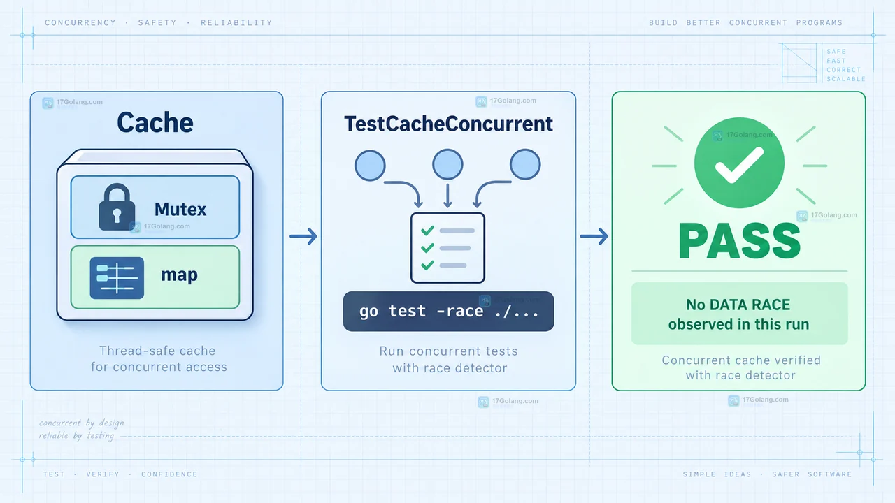Go 普通 map 并发读写从多个 goroutine 汇入未同步访问并分出 runtime panic 与 race detector 报告的边界示意图