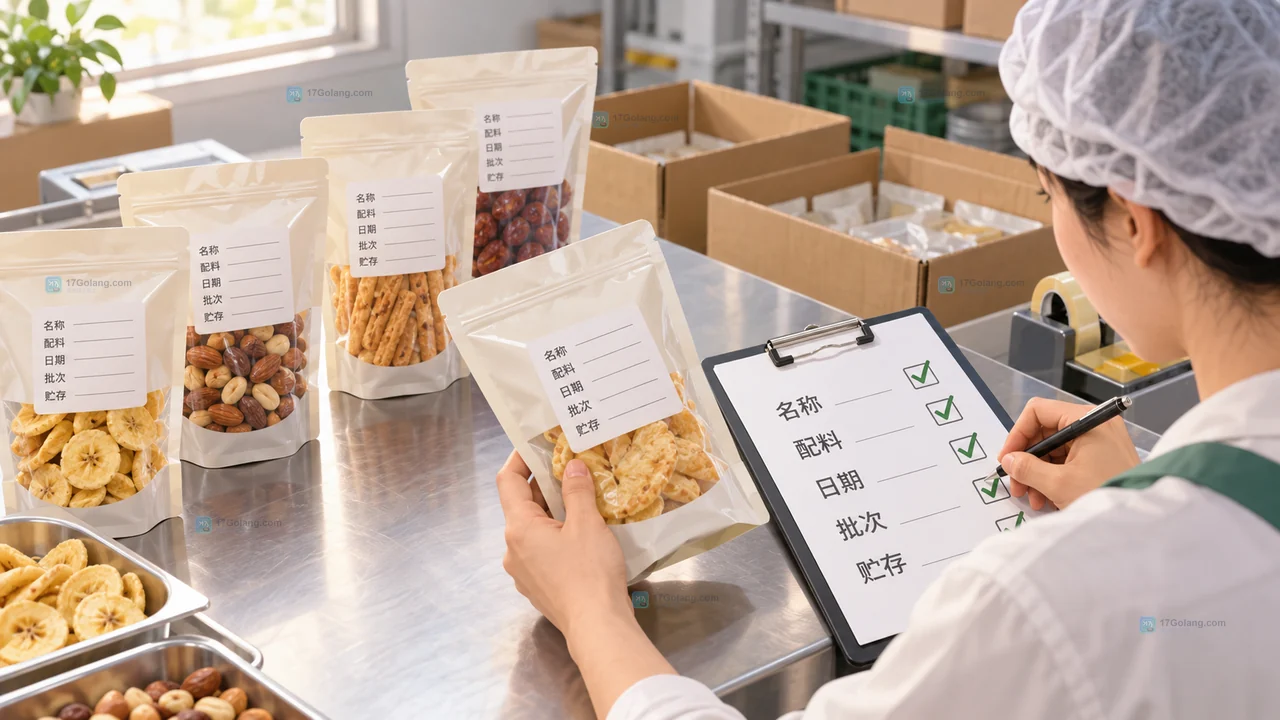 小食品作坊把包装生产日期与保质期批次记录和抽样核对卡对应的原创结果示意图