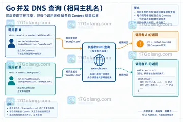 Go net.Resolver LookupIP 取消后为什么仍可能看到部分地址