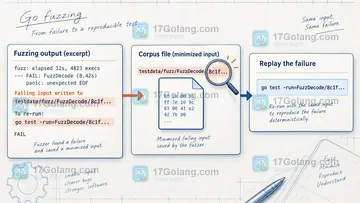 Go fuzzing 添加种子语料后怎样定位首次失败输入