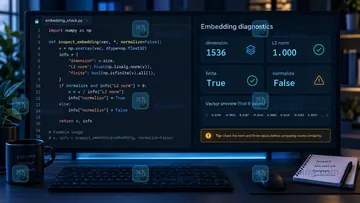 Embedding 余弦相似度异常时如何检查向量归一化