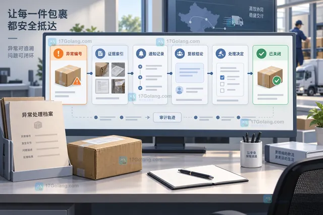 物流企业交接货物时将运单核对、件数、封签状态和异常签收意见绑定的资料板示意图