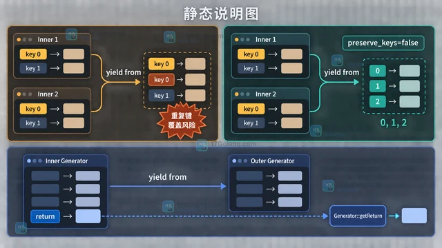 PHP Generator用 yield from 组合迭代器的实现方法