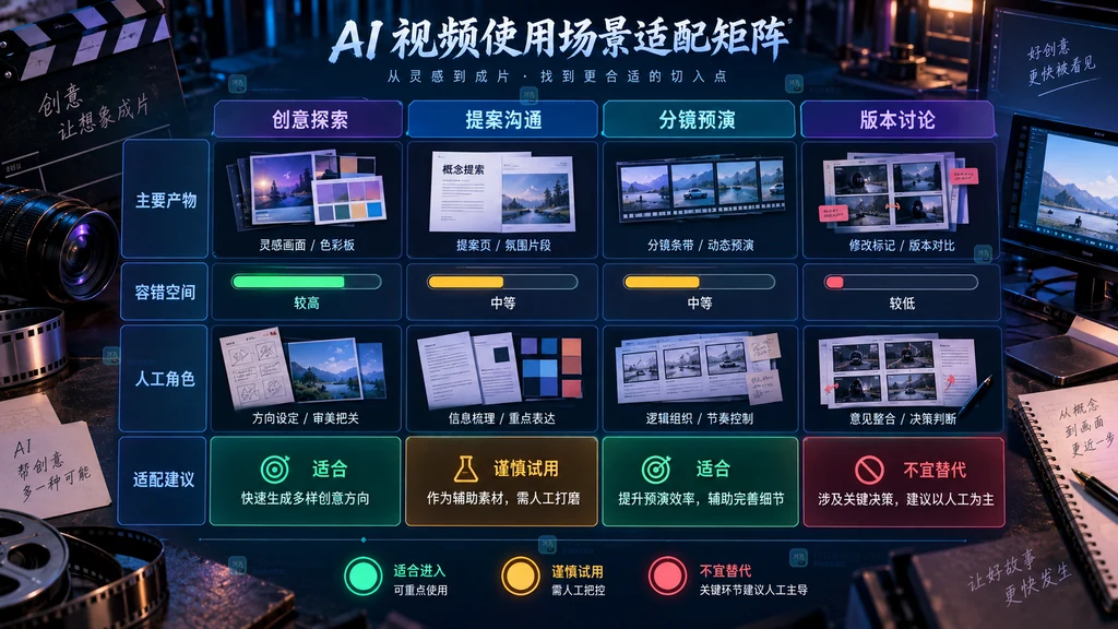 影视团队使用LibTV的创意探索提案沟通分镜预演版本讨论场景适配矩阵