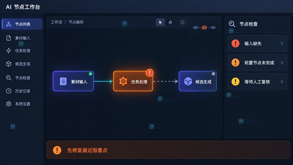 节点依赖阻塞排查原创界面说明图