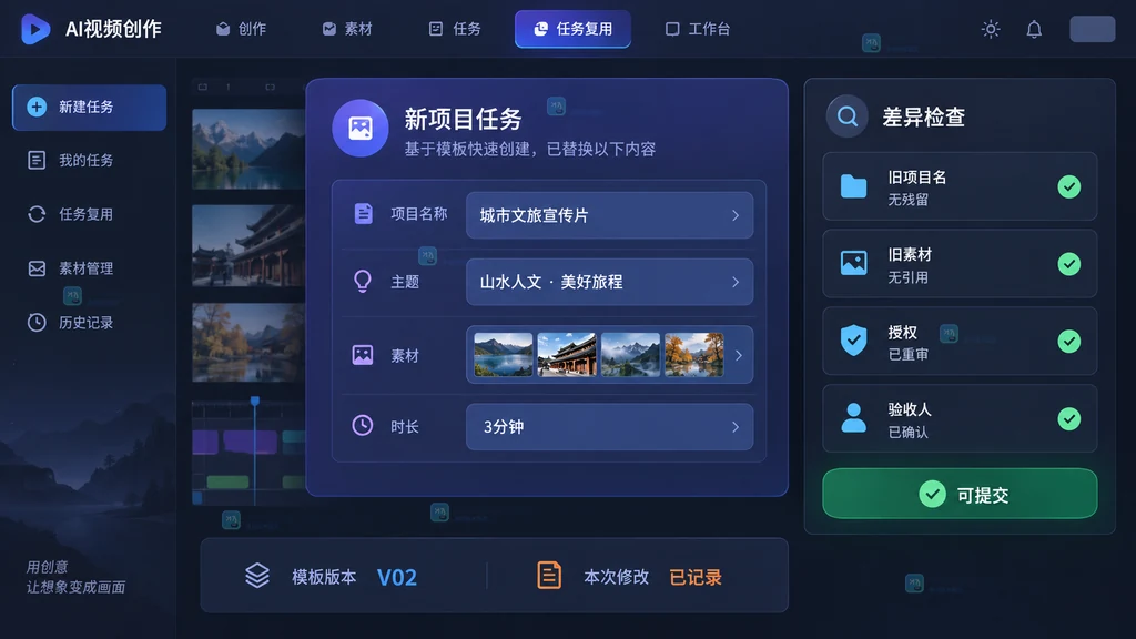 新项目复用任务模板原创界面说明图