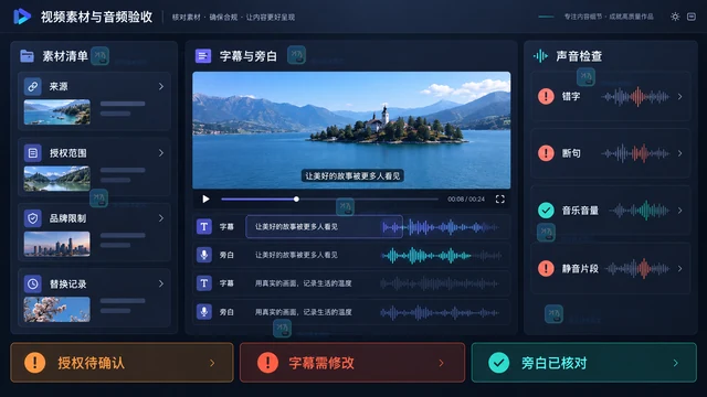 LibTV AI Agent自动生成结果怎么验收？画面、素材与交付检查清单