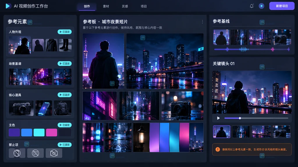视频参考元素固定原创界面说明图