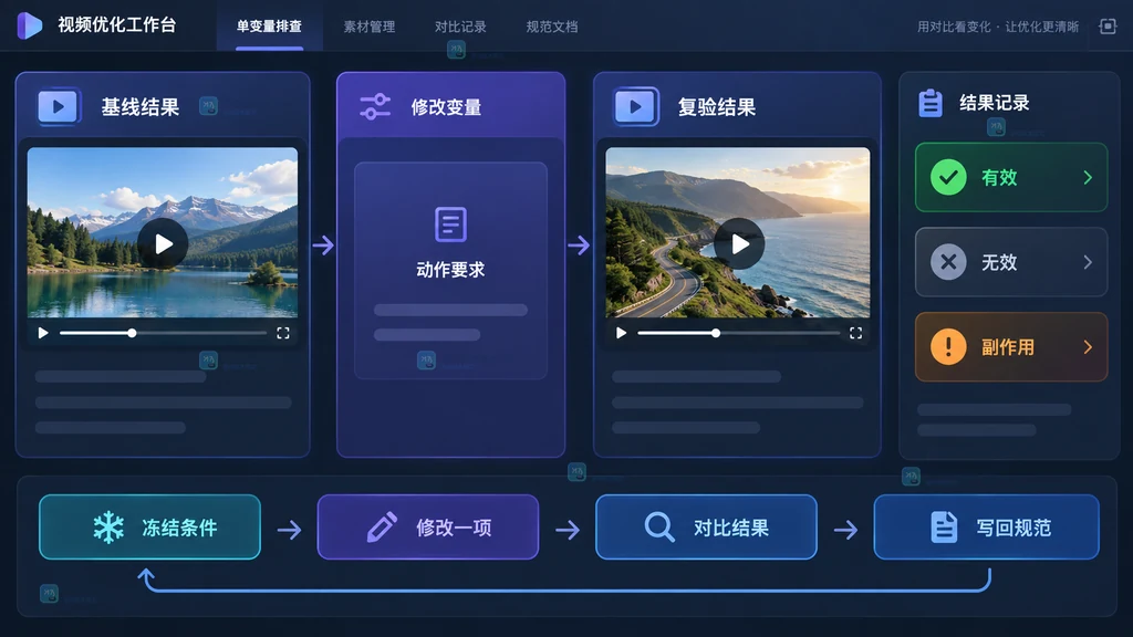 视频单变量修改结果对照原创界面说明图