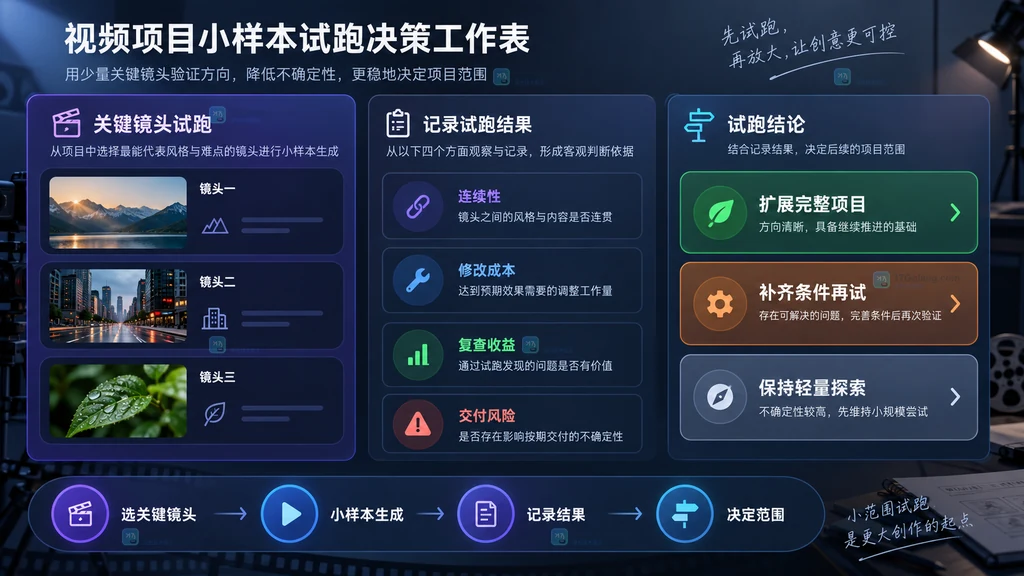 视频项目小样本试跑决策原创说明图