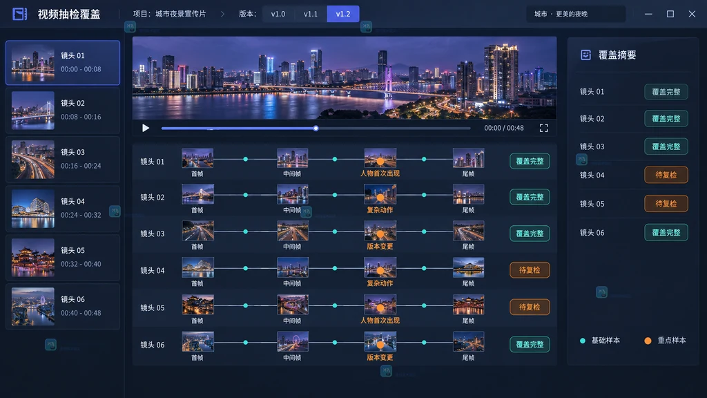 视频关键帧抽检覆盖原创界面说明图