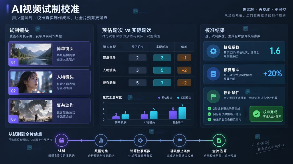 AI视频返工量校准预算原创界面说明图