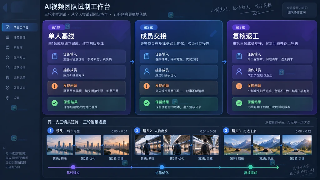 团队引入三轮小样测试原创界面说明图