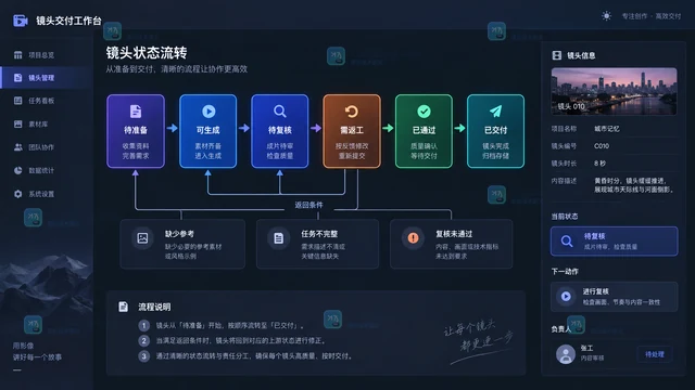 LibTV视频工作流怎么搭？从镜头编号到交付状态的六步法