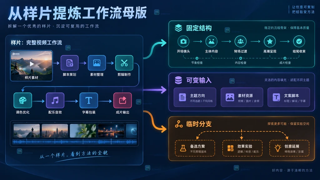 视频样片提炼工作流母版原创界面说明图