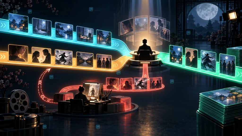 商汤Seko短剧批次审核与反馈闭环原创示意图