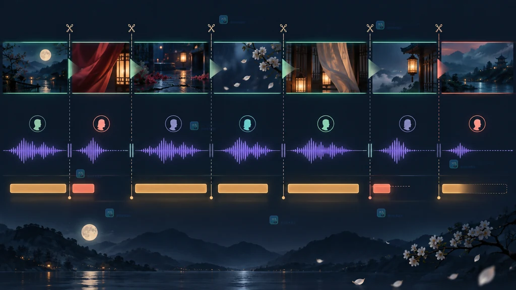 商汤Seko一键成片对白配音字幕三轨时轴原创示意图
