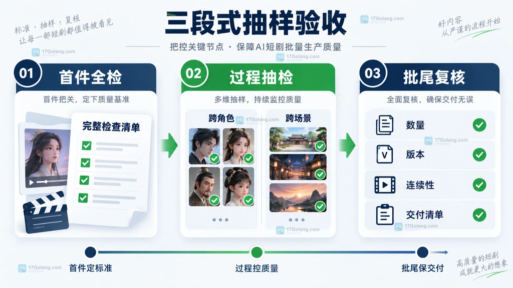 商汤Seko批量产出三段式抽样验收原创示意图