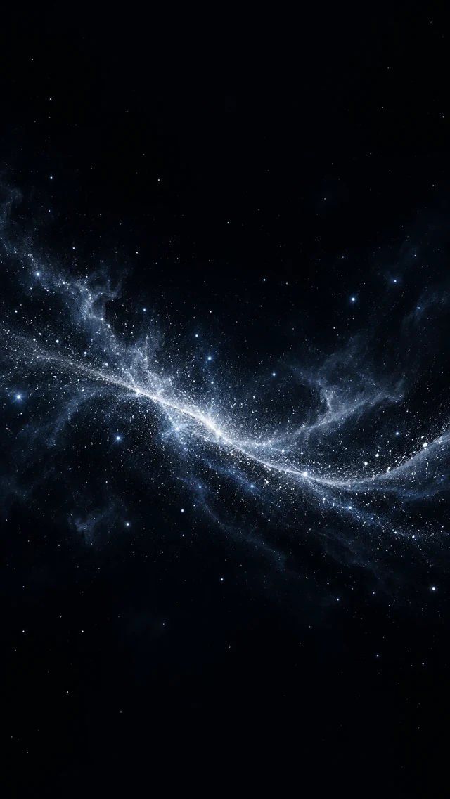 冷白星尘手机壁纸用微粒密度控制OLED夜景层次