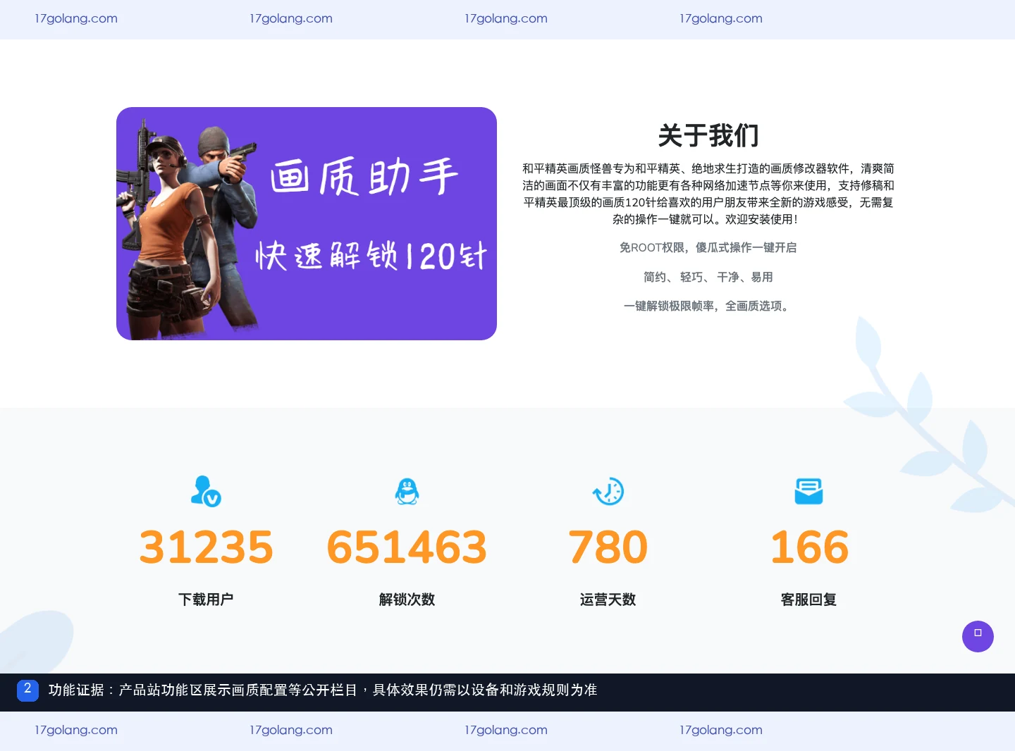 画质怪兽产品站功能区展示画质配置等公开栏目