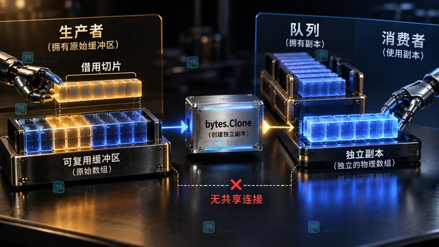 Go bytes.Clone 怎么隔离会被复用的输入切片
