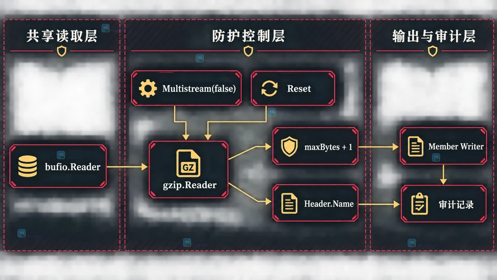 逐个gzip成员读取时的输入输出与安全控制关系