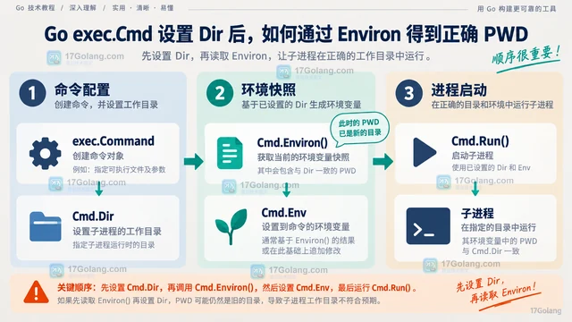 Go exec.Cmd 设置 Dir 后怎么取得正确的 PWD 环境
