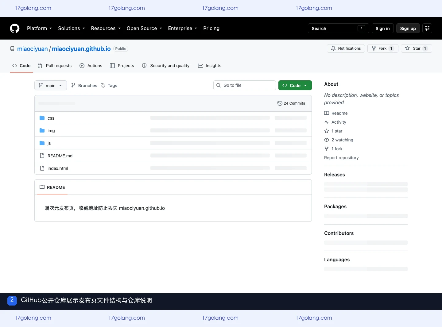 喵次元同名 GitHub 公开仓库展示文件结构和 README 说明