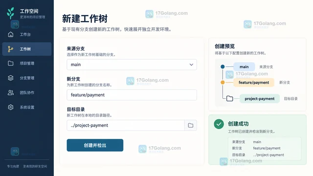 Git worktree 并行维护多个功能分支的操作方法