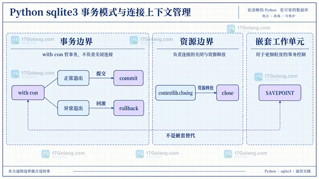 Python sqlite3 事务模式与连接上下文管理