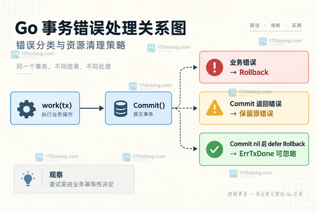 Go sql.Tx 提交成功后回滚错误的处理约定