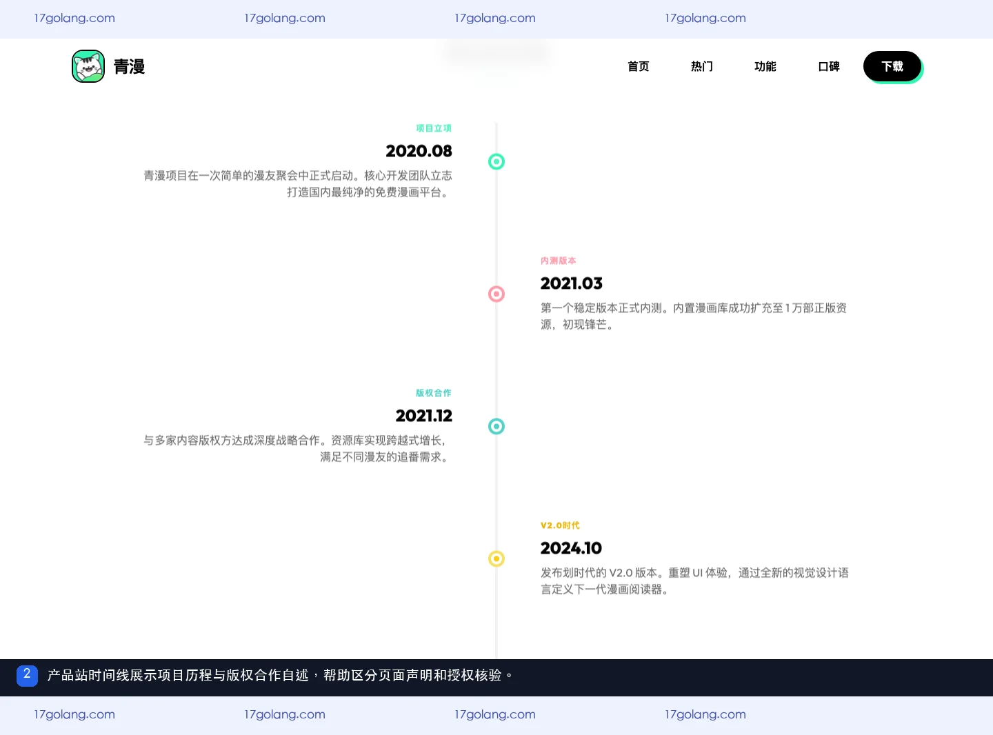 青漫漫画产品站功能说明、版权合作自述与第三方权益提示