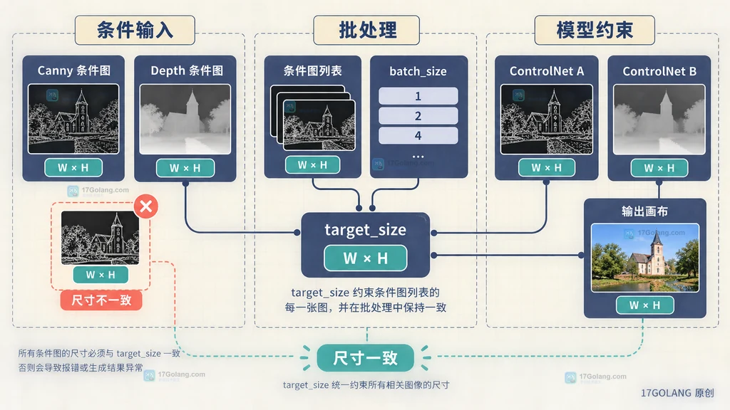 多 ControlNet 输入尺寸一致性检查