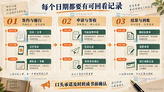 培训机构退费协议中的关键时间节点