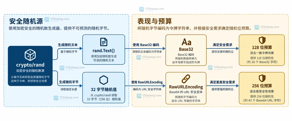 Go 令牌随机预算的静态结构说明图