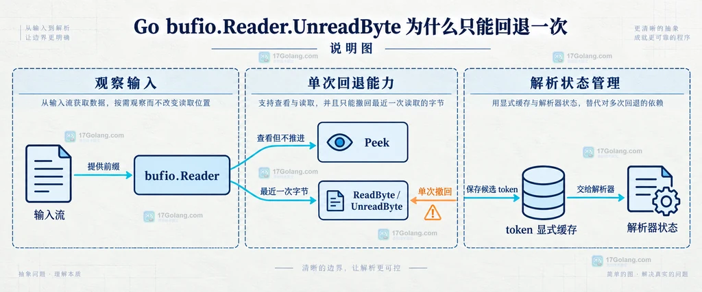 Go bufio Reader 多次试探的替代方案结构说明图