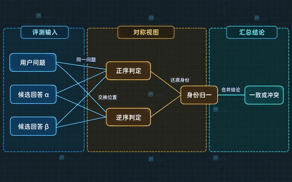 成对评测正序与逆序视图的静态依赖关系