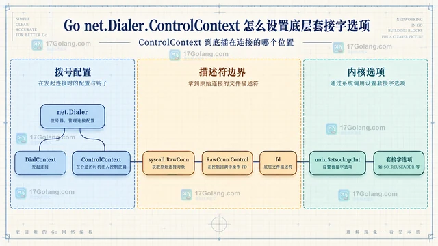Go net.Dialer.ControlContext 怎么设置底层套接字选项