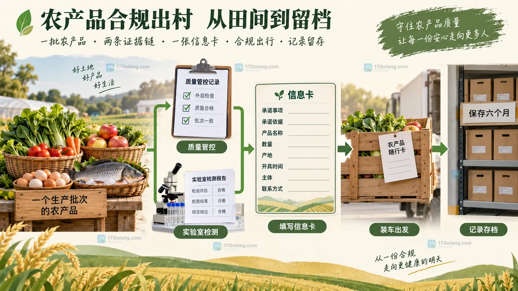 农产品承诺达标合格证从生产批次到随货交付的开具流程图