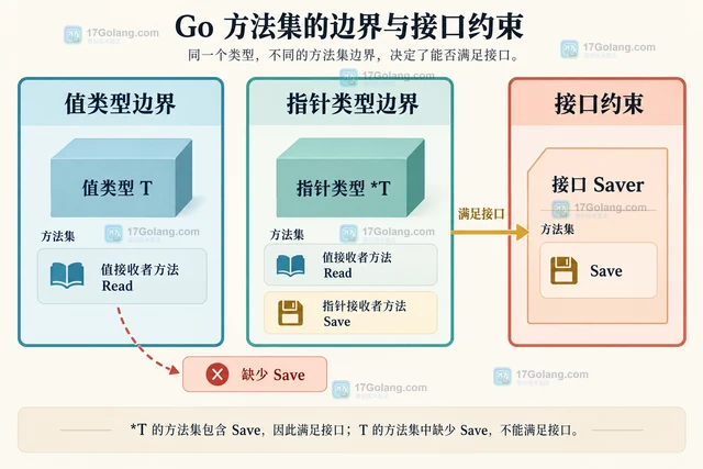 Go 指针接收者方法为什么不能让值类型满足接口