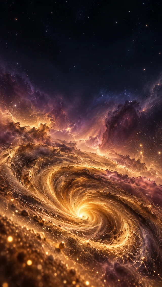宇宙沙暴渐变手机壁纸提示词怎么写