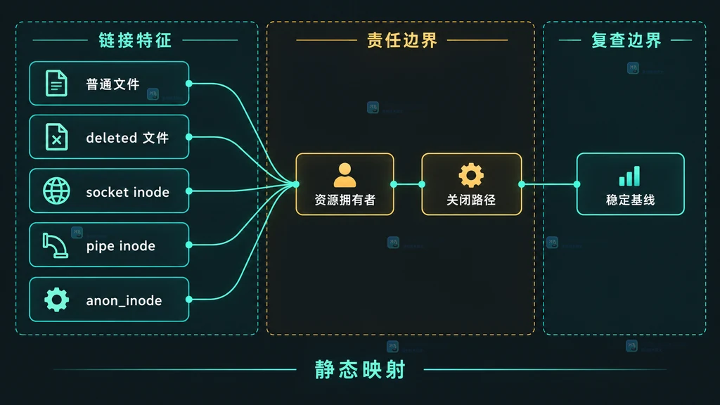 普通文件、删除文件、socket、pipe 和 anon_inode 与资源拥有者及关闭责任的关系