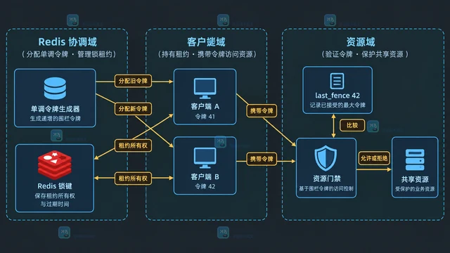 分布式锁续期失败后还能继续工作吗：租约与围栏令牌