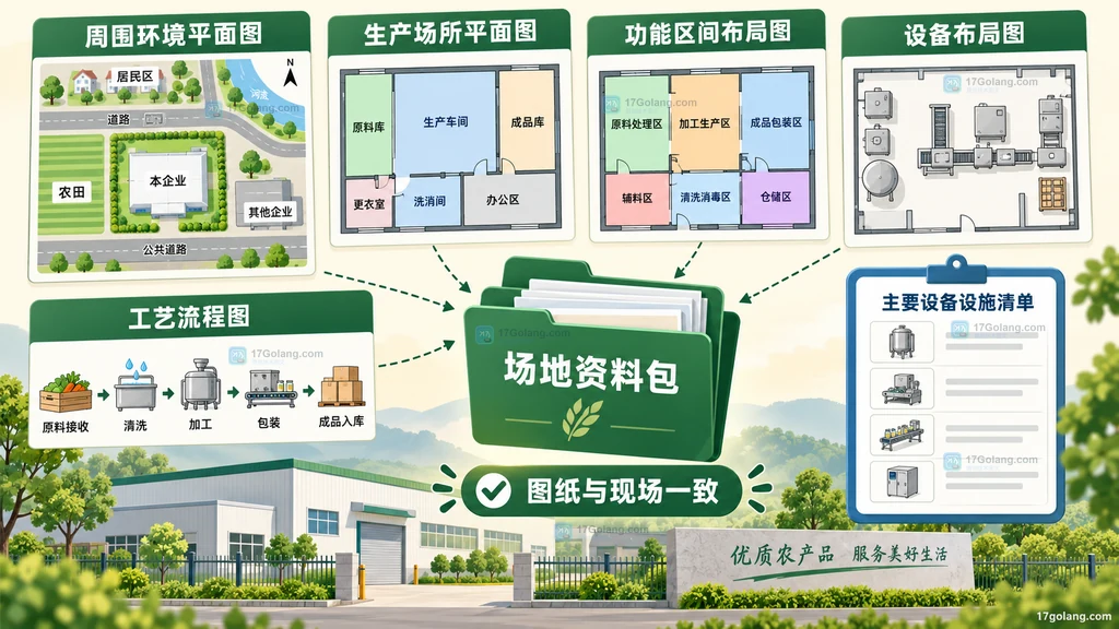 农产品加工厂食品生产许可场地资料包说明图