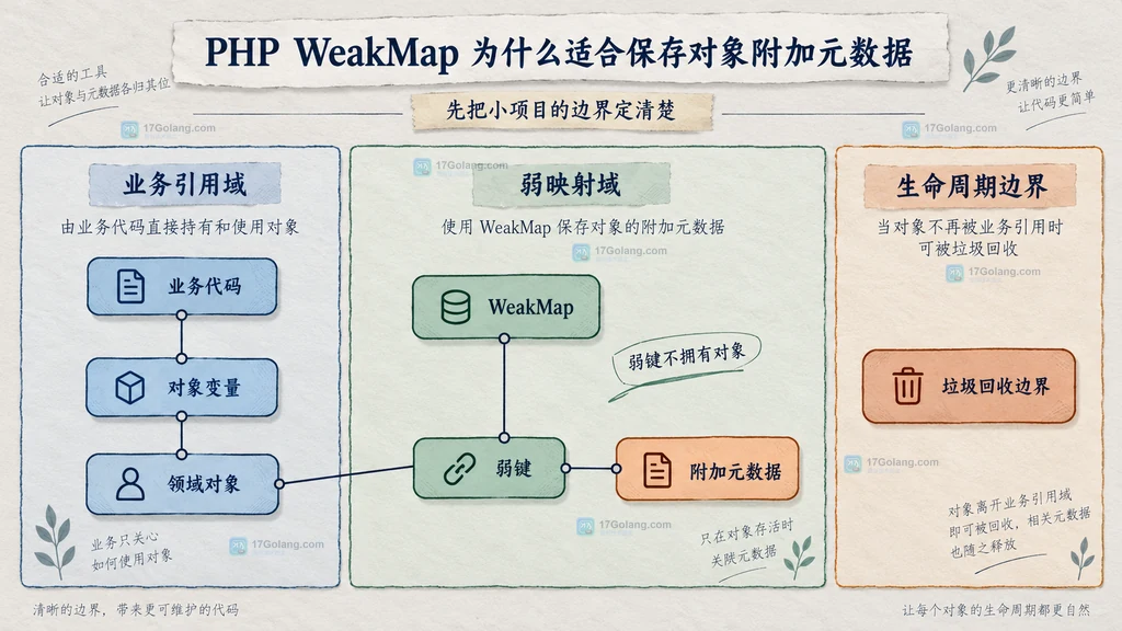 WeakMap 对象键、附加元数据与对象生命周期的静态关系