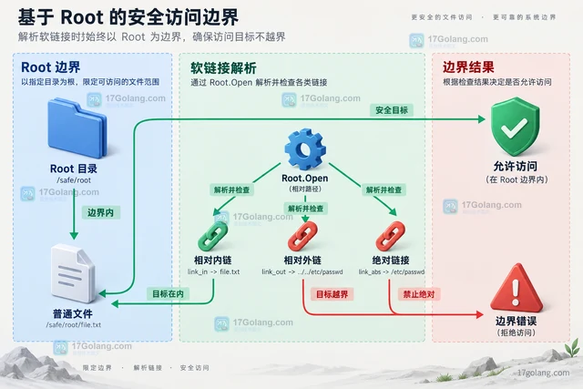 os.Root 打开软链接为何仍可能返回边界错误