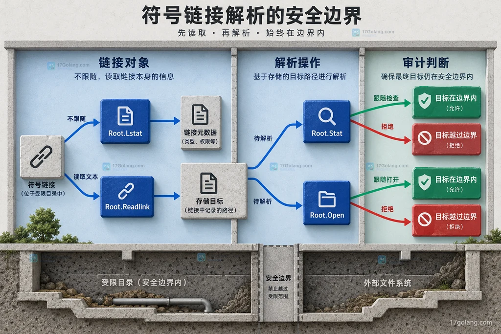 Root 打开三类软链接时的路径边界关系