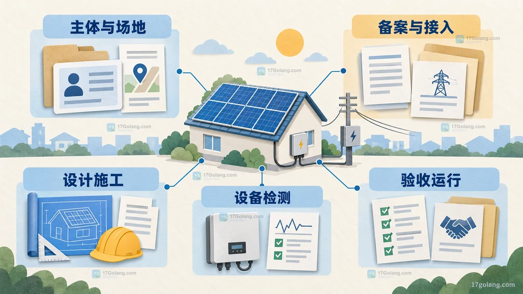 分布式光伏并网资料一致性核对原创说明图