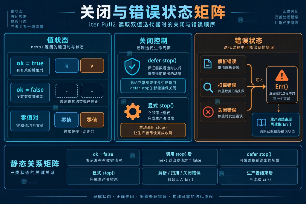 ok、stop、Err 与解析扫描关闭错误的静态职责矩阵