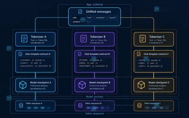 AI tokenizer chat template 统一多模型消息格式
